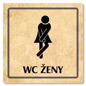 WC ženy, 100x100mm, pergamen, Utah